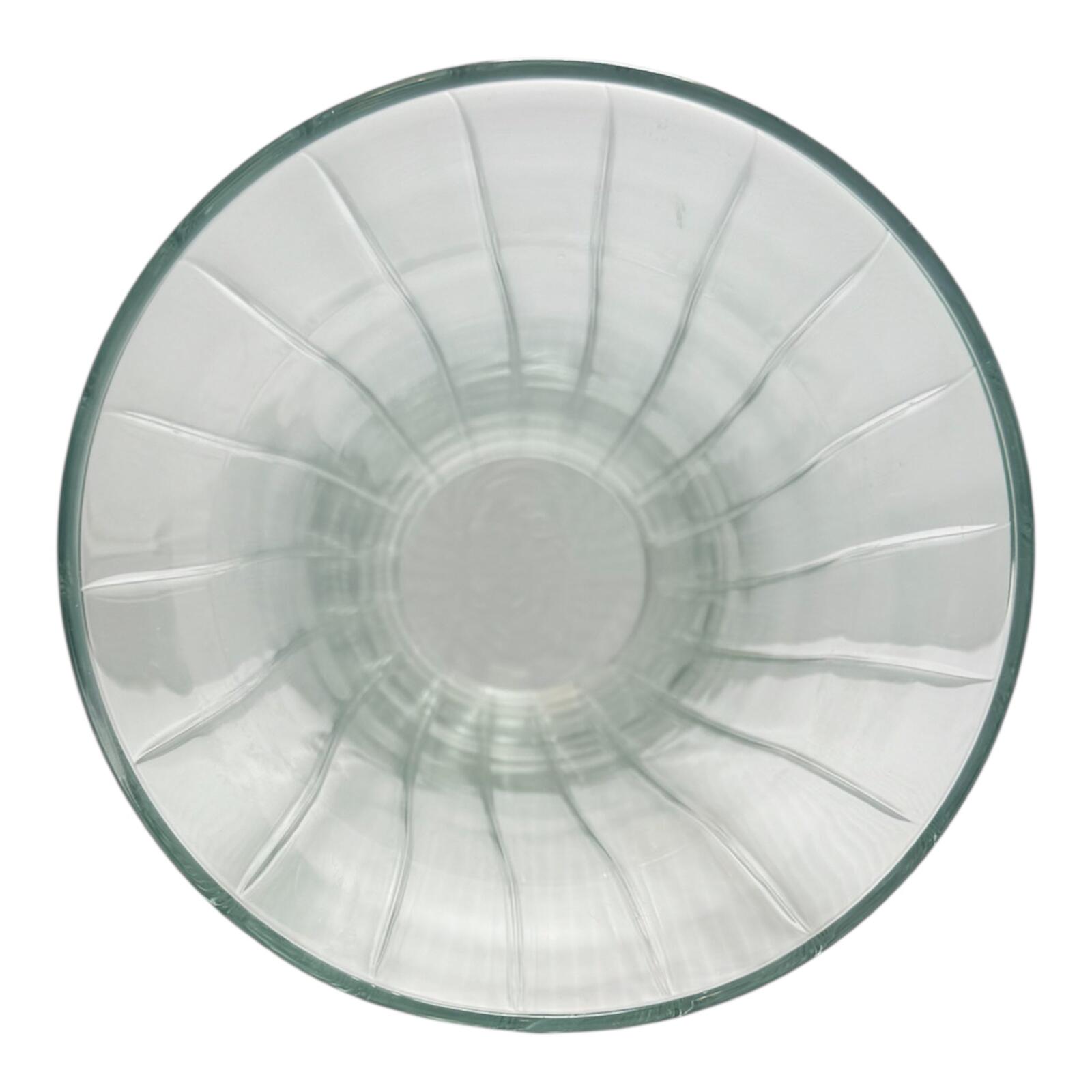 Romanesque Ribbed Glass Vase | Vintage Mid-Century American Glassware