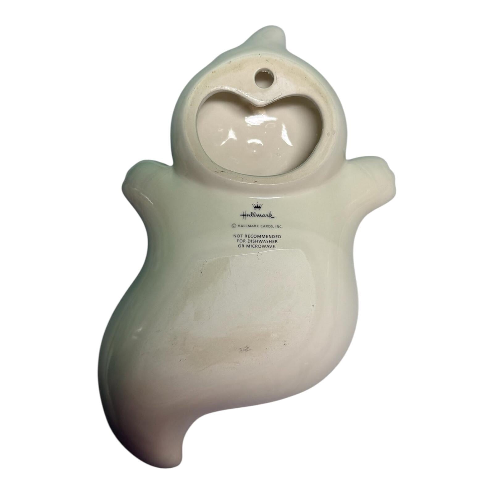 Hallmark Friendly Ghost Ceramic Candy Dish | Vintage Halloween Decor