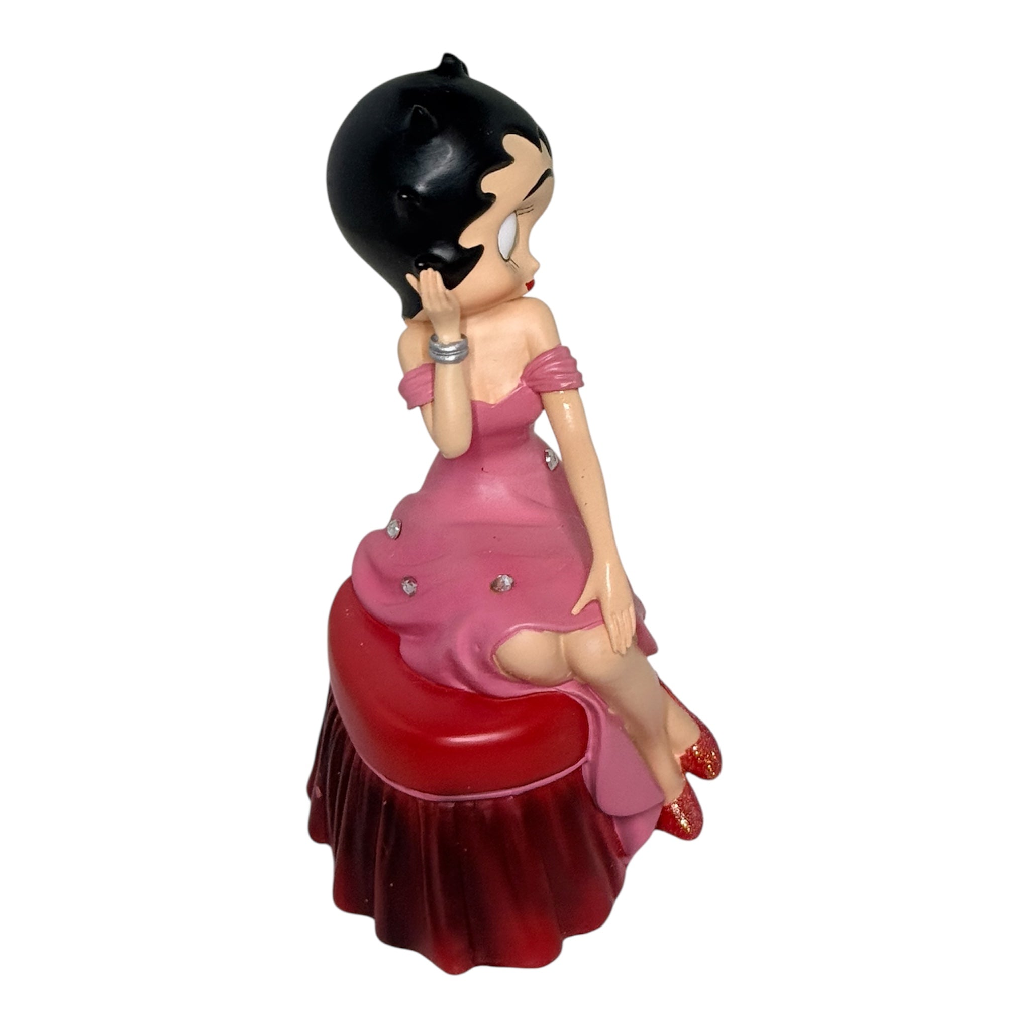 Betty Boop Pink Gown Figurine with Rhinestones