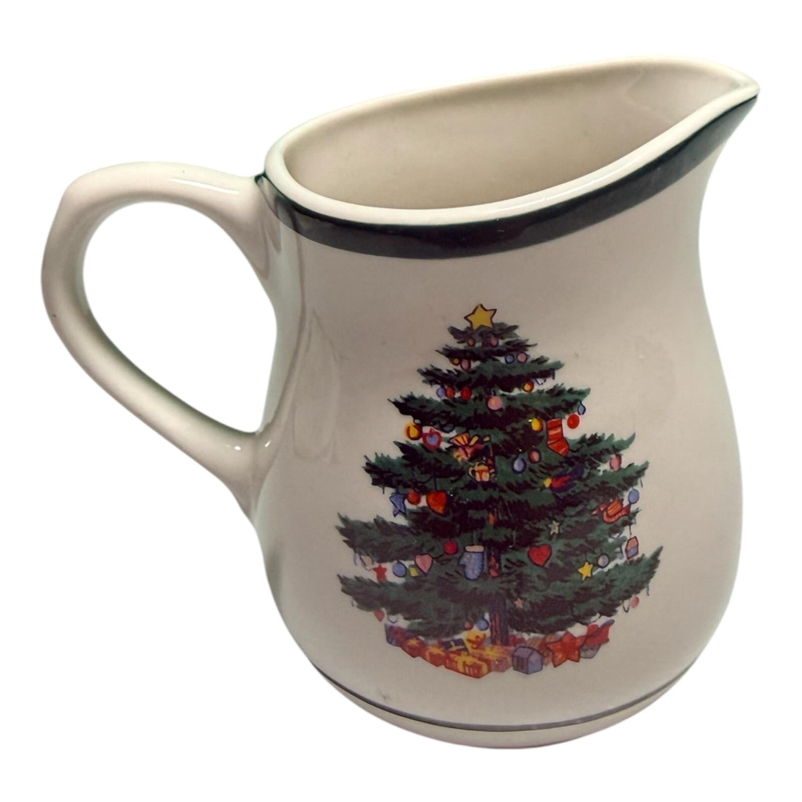 Totally Today Christmas Tree Ceramic Creamer & Pitcher