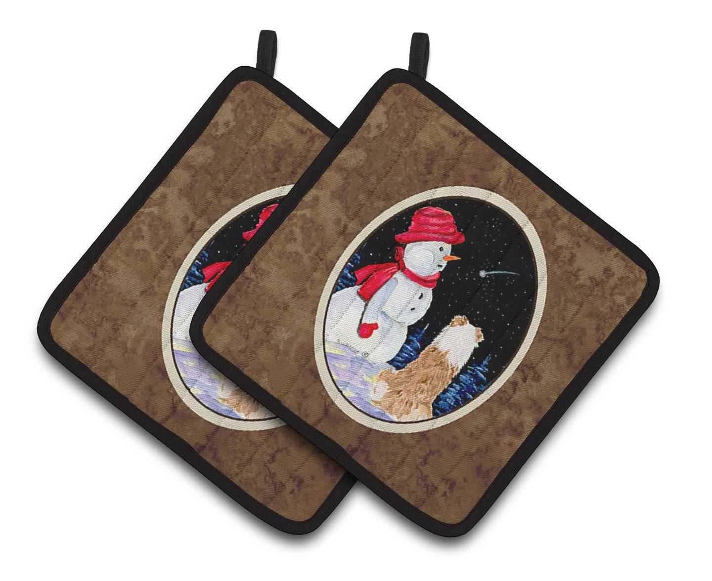 Australian Shepherd Pot Holders - Set of 2 Decorative Kitchen Helpers | Made in the USA SS8573PTHD