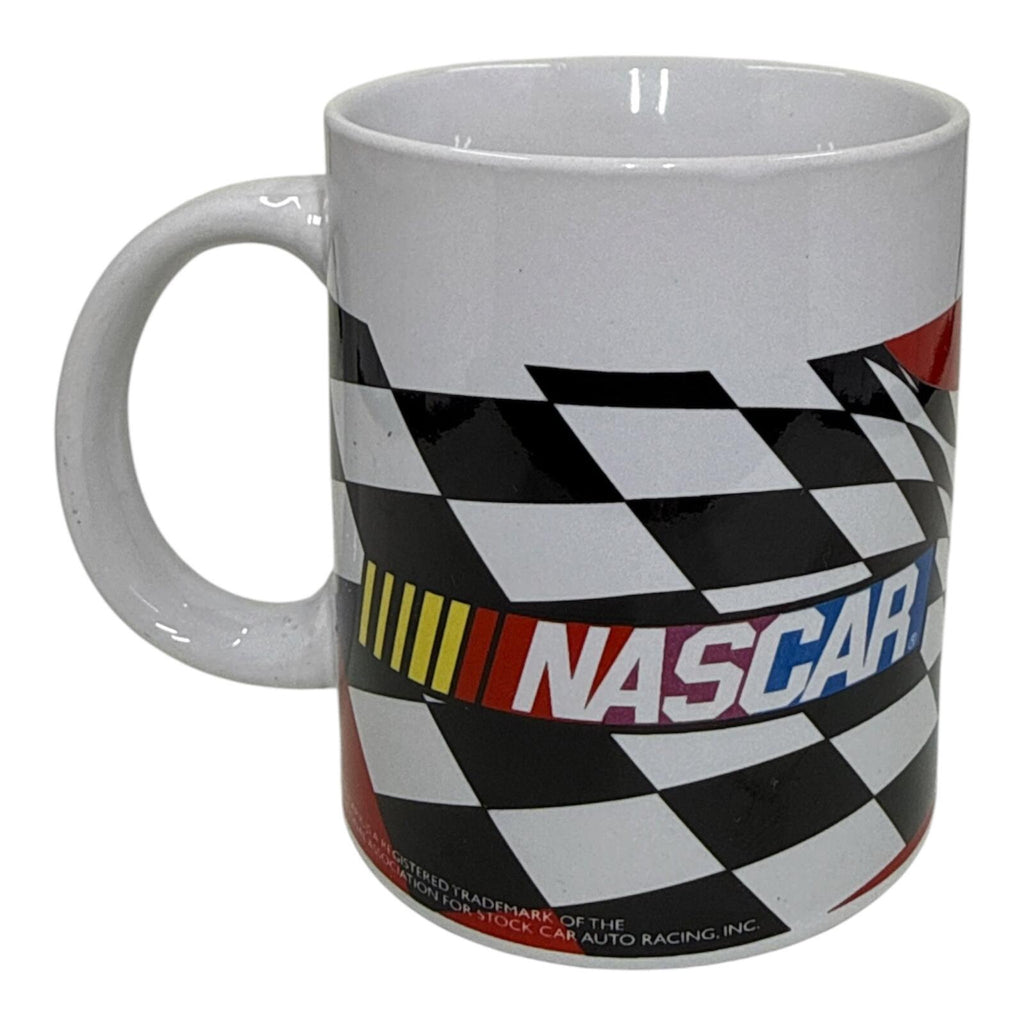 Vintage NASCAR Checkered Flag Ceramic Coffee Mug