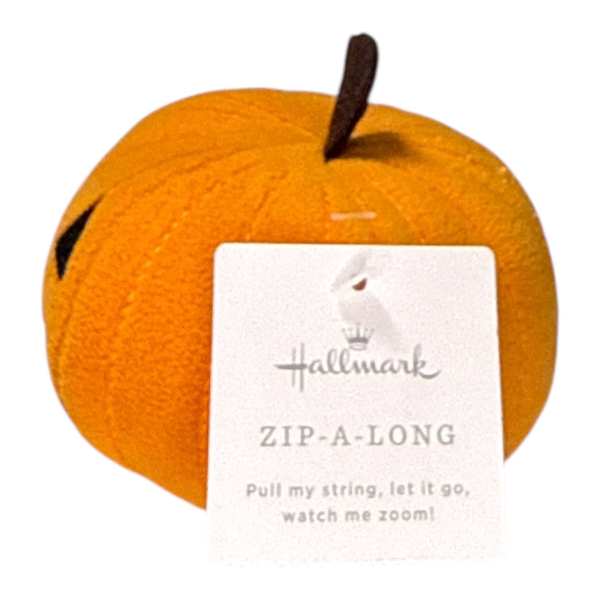Hallmark Zip-A-Long Jack-o'-Lantern - Interactive Halloween Plush Toy