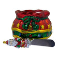 Boston Warehouse Santa & His Sack Dip Bowl & Spreader Set — New in Box