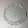 Vintage Arcoroc Canterbury Glass Dinner Plate — French Crocus Pattern 1980s