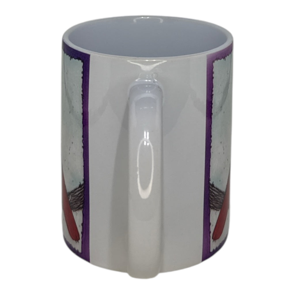 Cardinal Stained Glass Ceramic Coffee Mug - Nature Bird Design