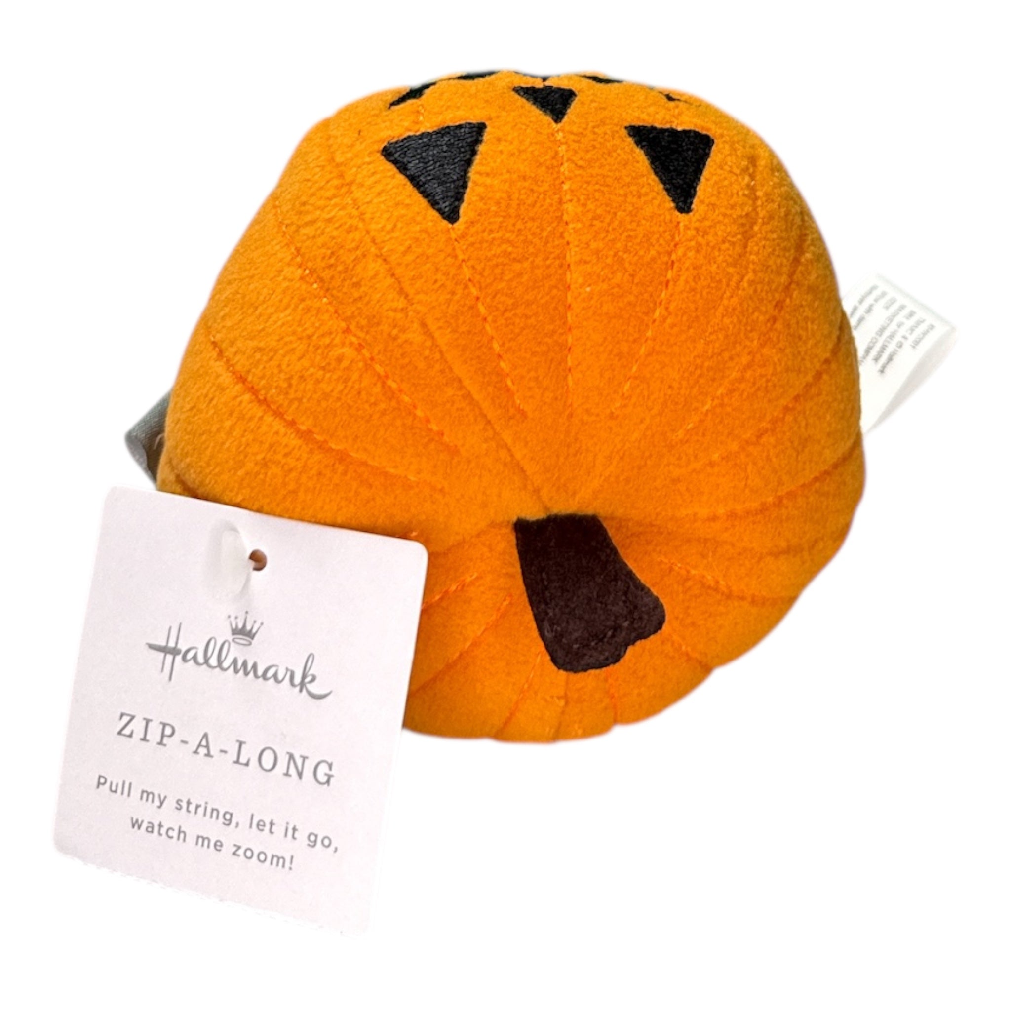 Hallmark Zip-A-Long Jack-o'-Lantern - Interactive Halloween Plush Toy