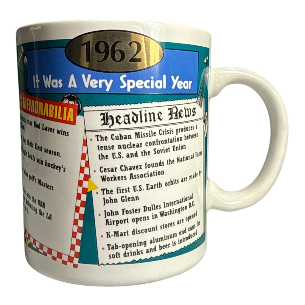 Vintage 1962 Ganz Mugz 'It Was A Very Special Year' Commemorative Mug