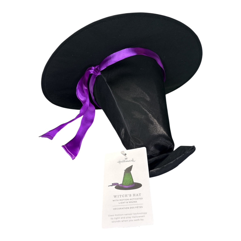 Hallmark Motion-Activated Witch Hat - Light & Sound Halloween Decor