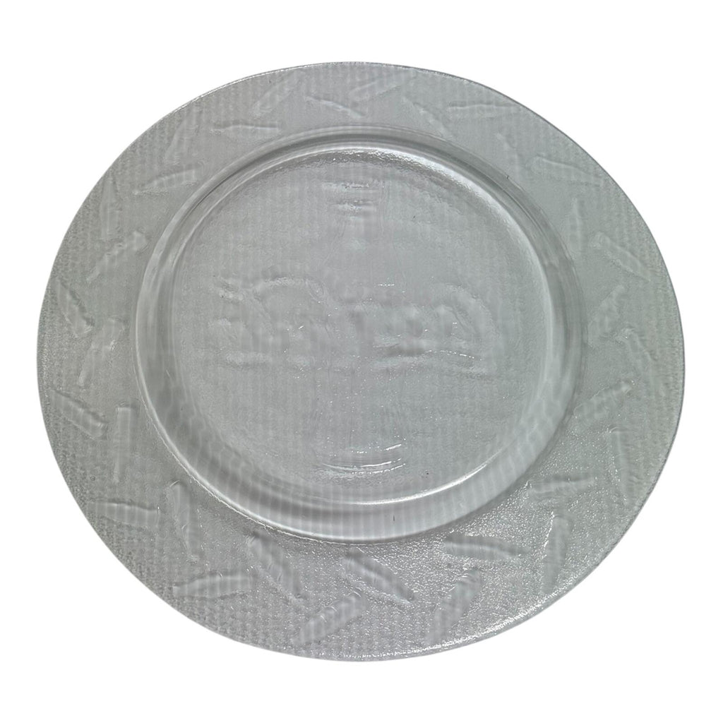 Vintage Coca-Cola Embossed Clear Glass Plate