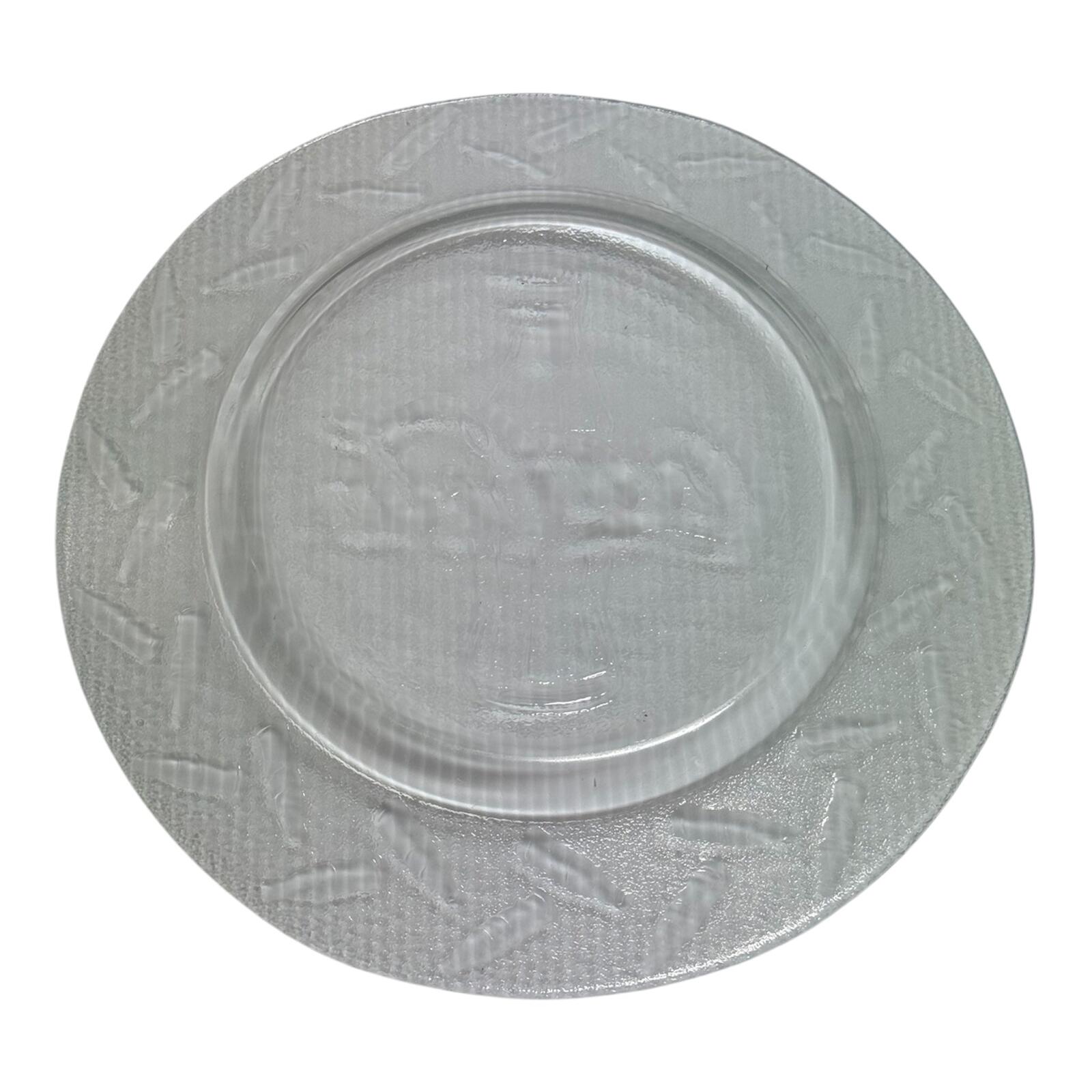 Vintage Coca-Cola Embossed Clear Glass Plate