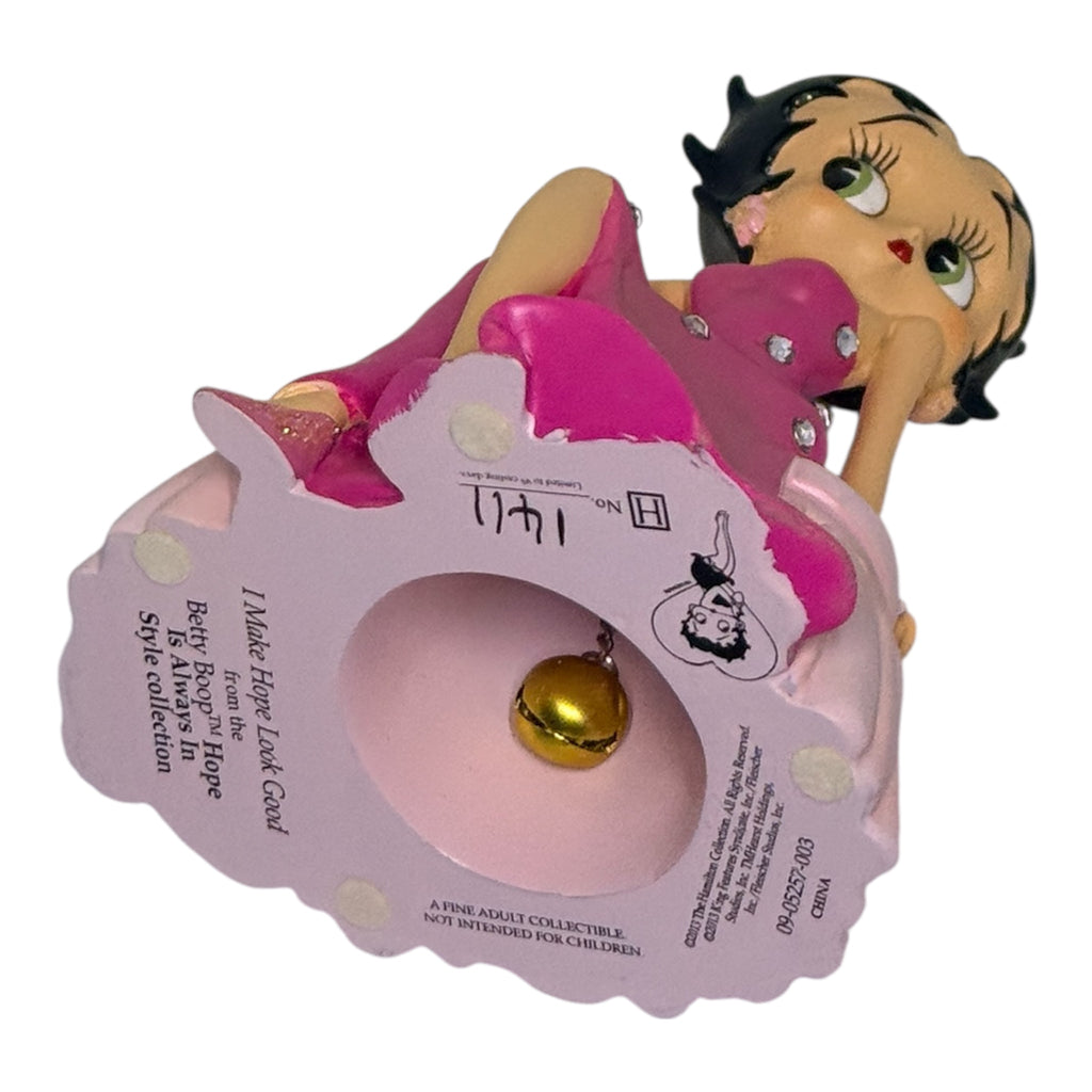 Betty Boop Pink Ribbon Limited Edition Hand Bell - Hamilton Collection