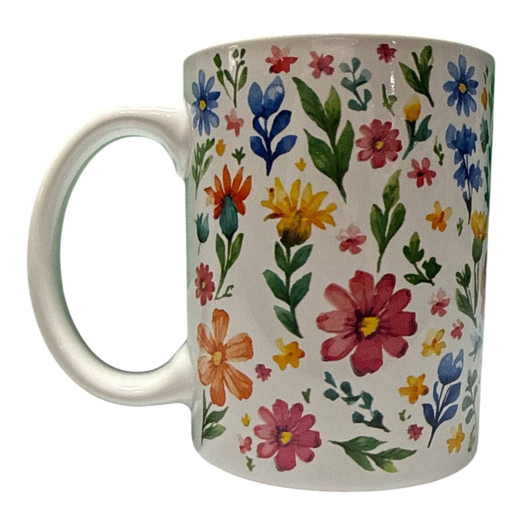 World's Best Grandma 16oz Ceramic Mug - Floral Design