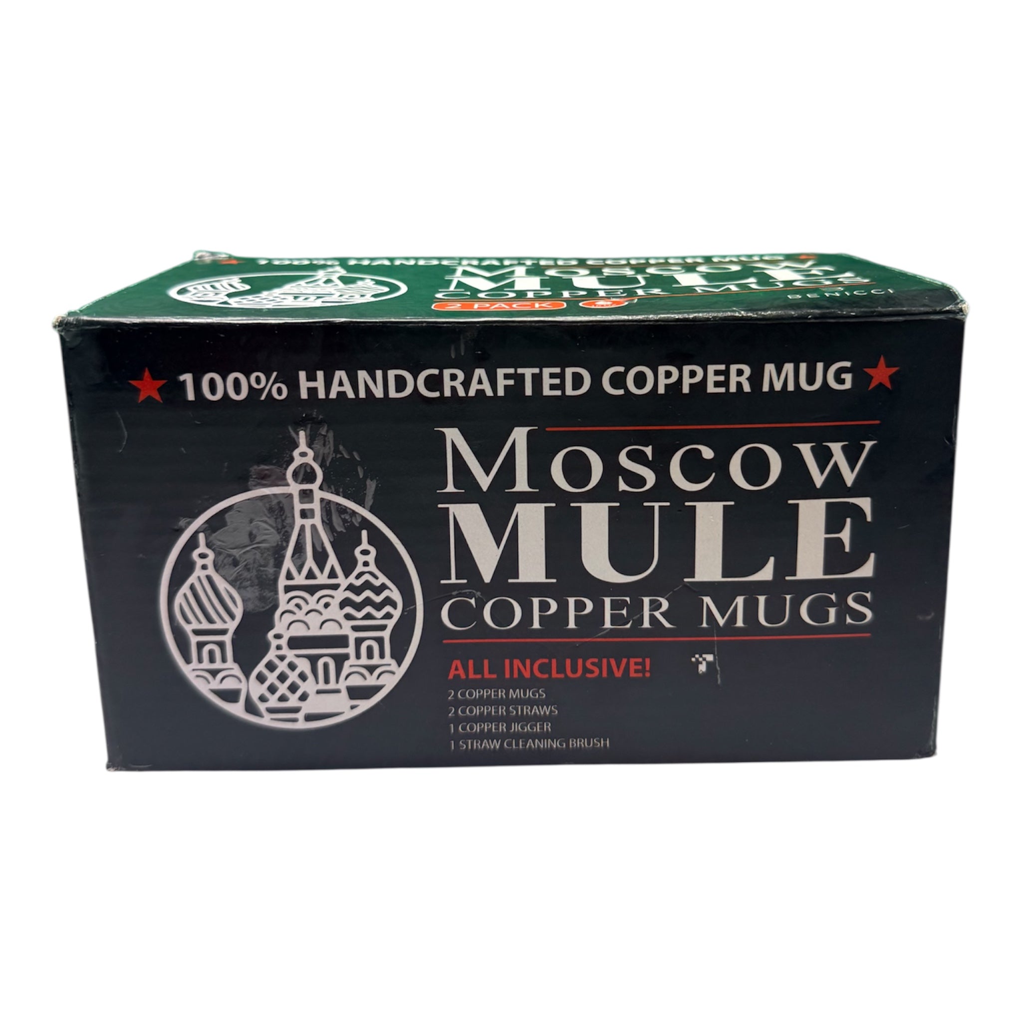Moscow Mule Copper Mugs Set — Classic Cocktail Barware with Accessories