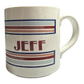 Vintage 'Jeff' Name Mug — Retro 1970s–80s Personalized Ceramic