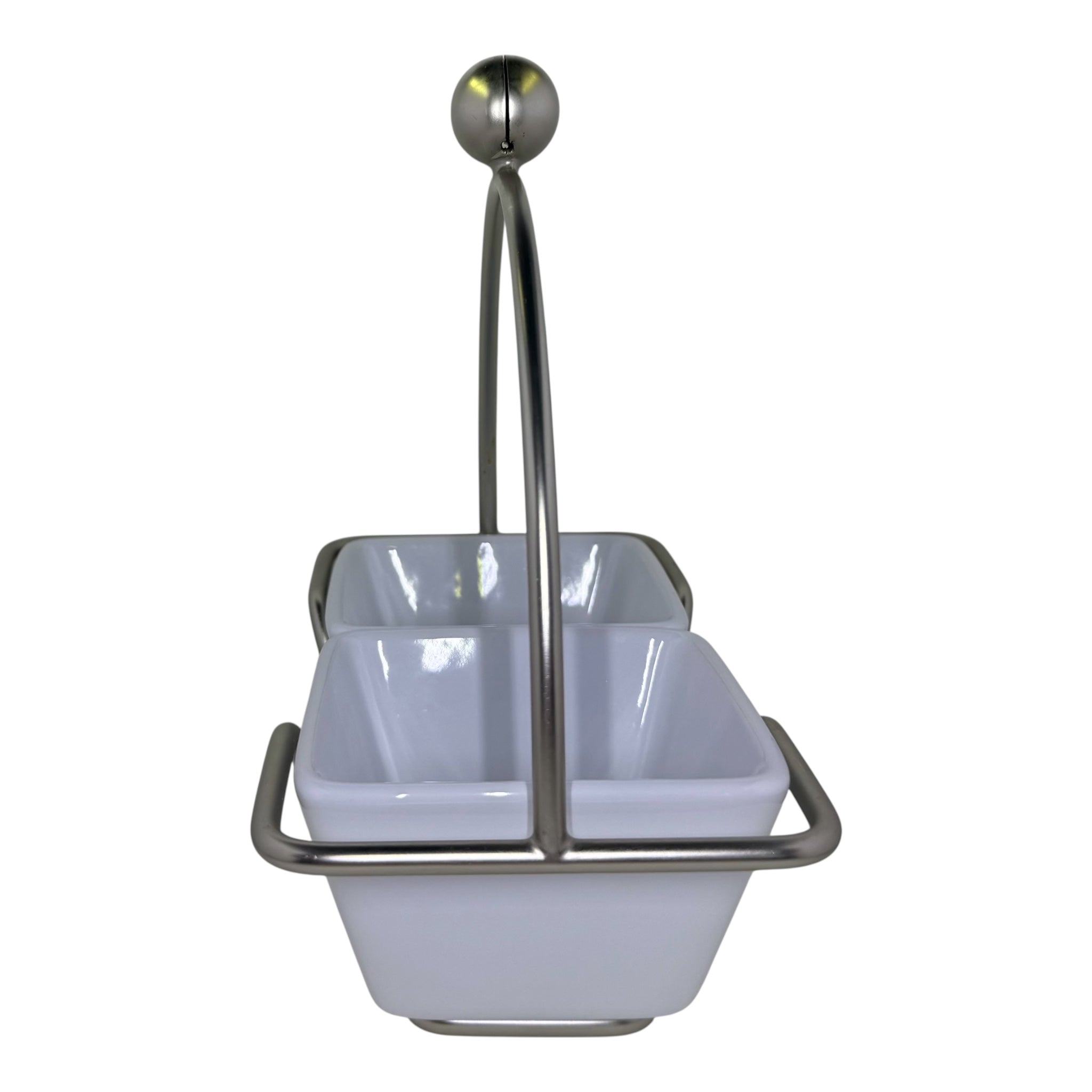 Pampered Chef Simple Additions Square White Relish Bowls — 3-Piece Set