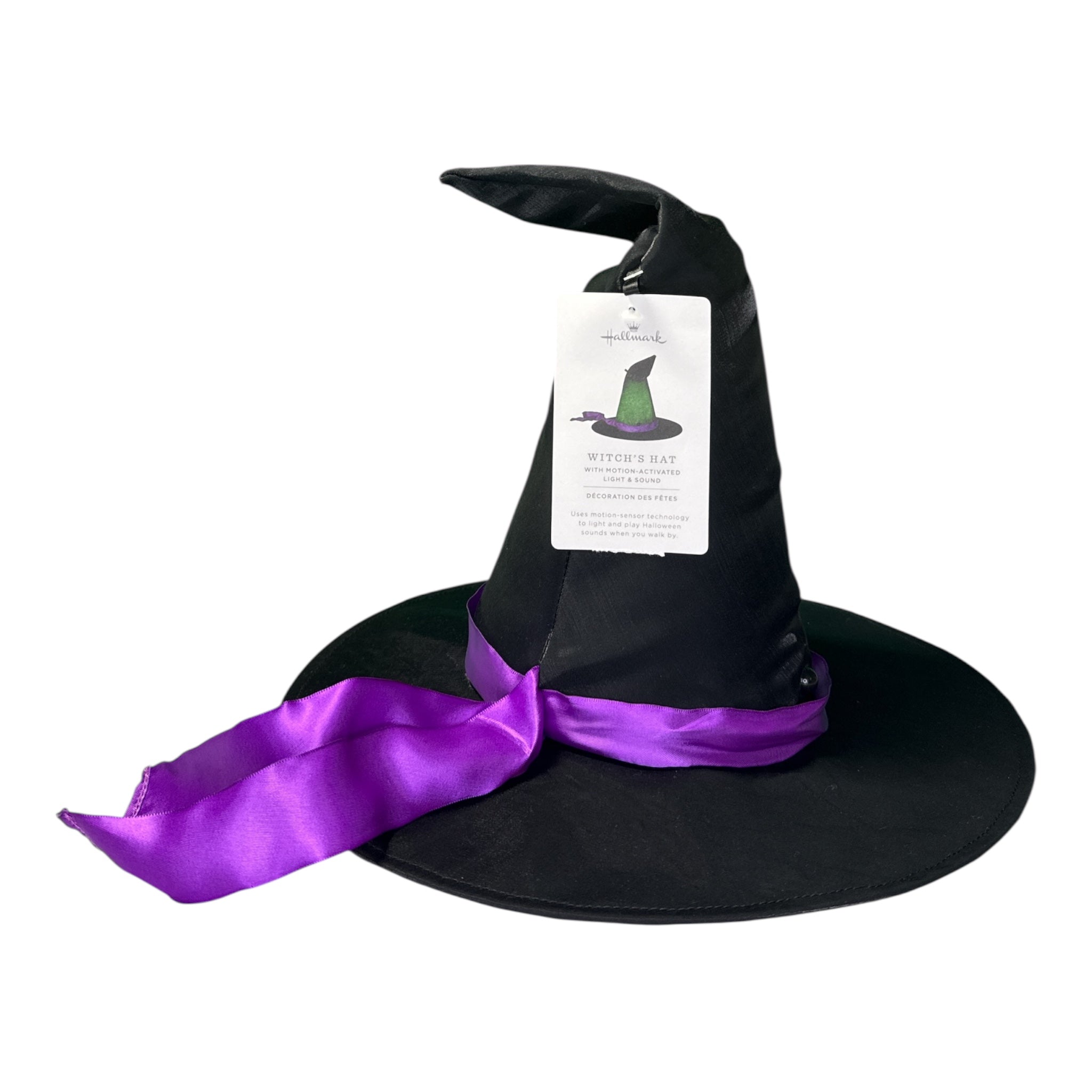 Hallmark Motion-Activated Witch Hat - Light & Sound Halloween Decor