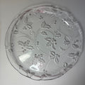 Mikasa 14" Crystal Season's Holly Serving Platter — Pressed Glass Holiday