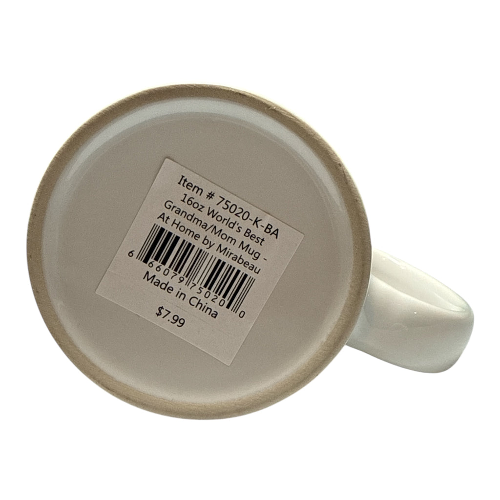 World's Best Grandma 16oz Ceramic Mug - Floral Design