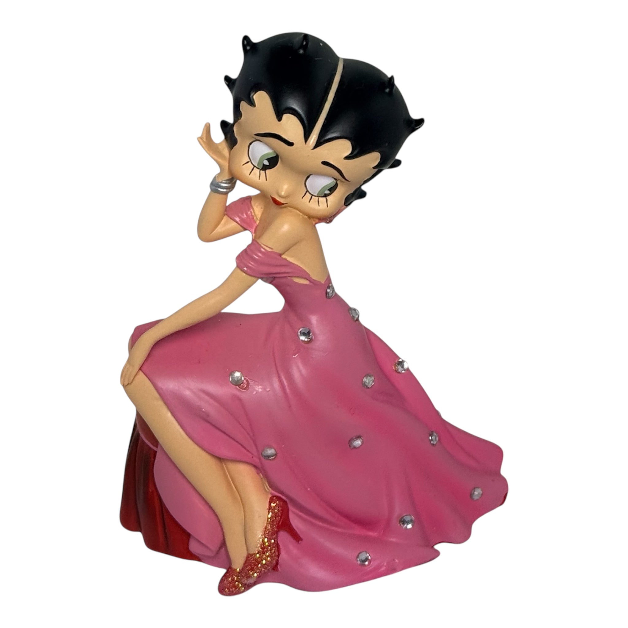 Betty Boop Pink Gown Figurine with Rhinestones