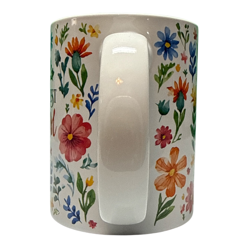 World's Best Grandma 16oz Ceramic Mug - Floral Design