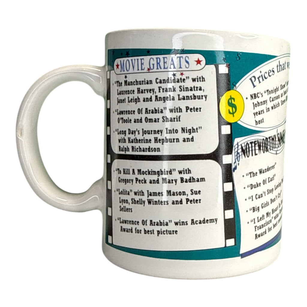 Vintage 1962 Ganz Mugz 'It Was A Very Special Year' Commemorative Mug