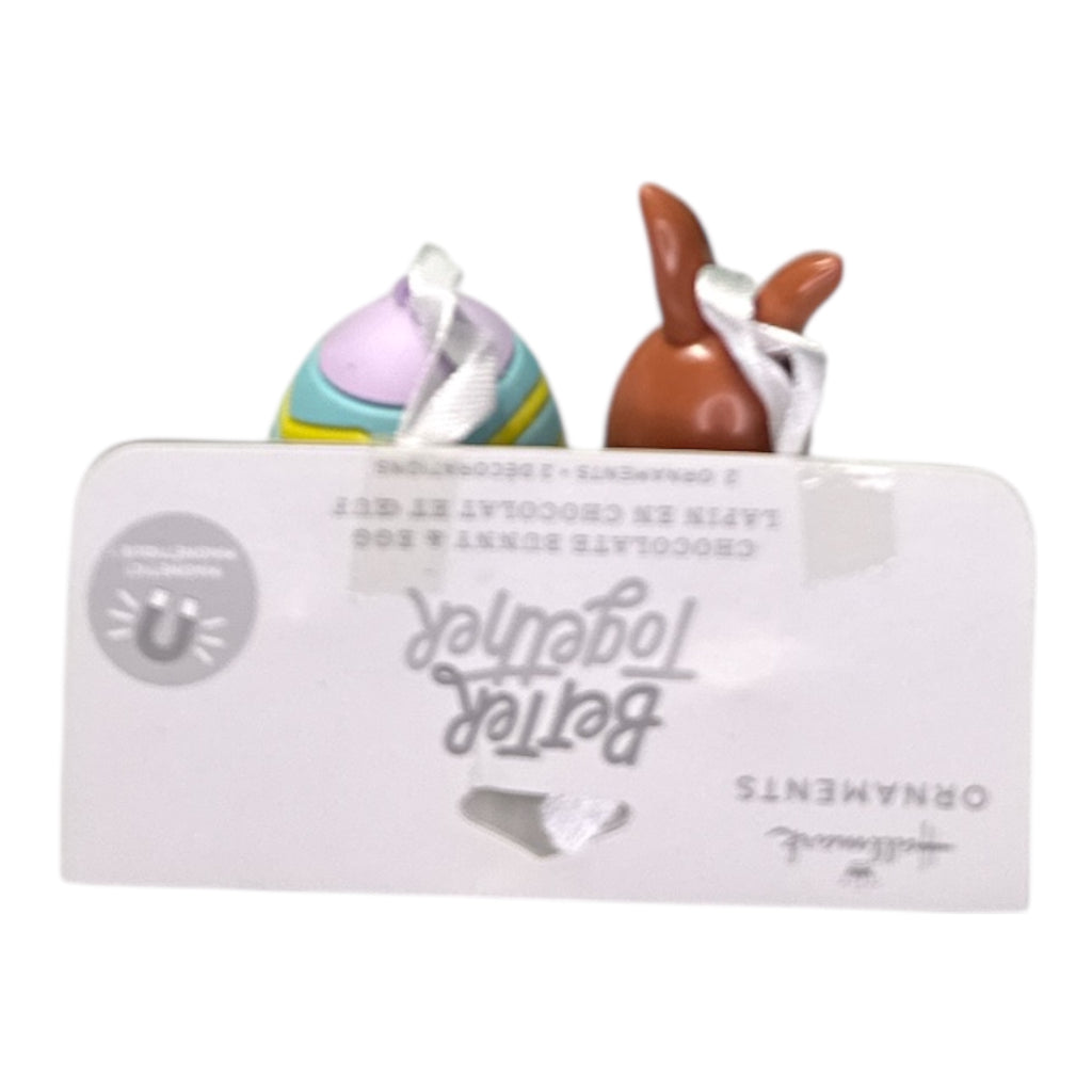 Hallmark Better Together Magnetic Ornaments - Chocolate Bunny & Easter Egg Set