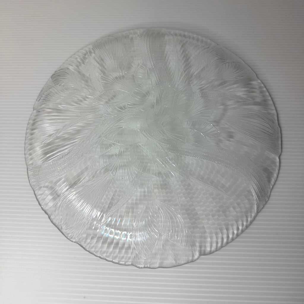 Vintage Arcoroc Canterbury Glass Dinner Plate — French Crocus Pattern 1980s