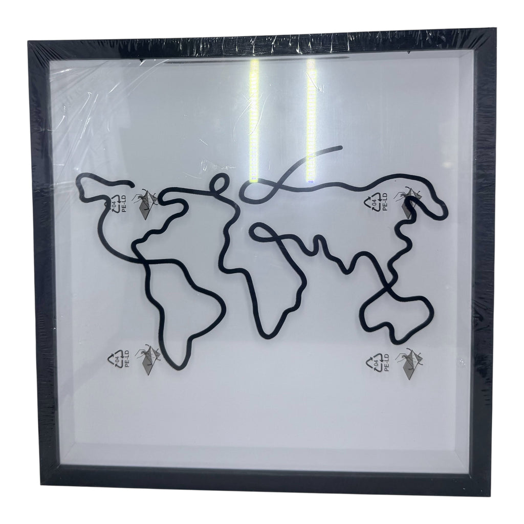 Adventure Archive Travel Shadow Box - World Map Memory Display