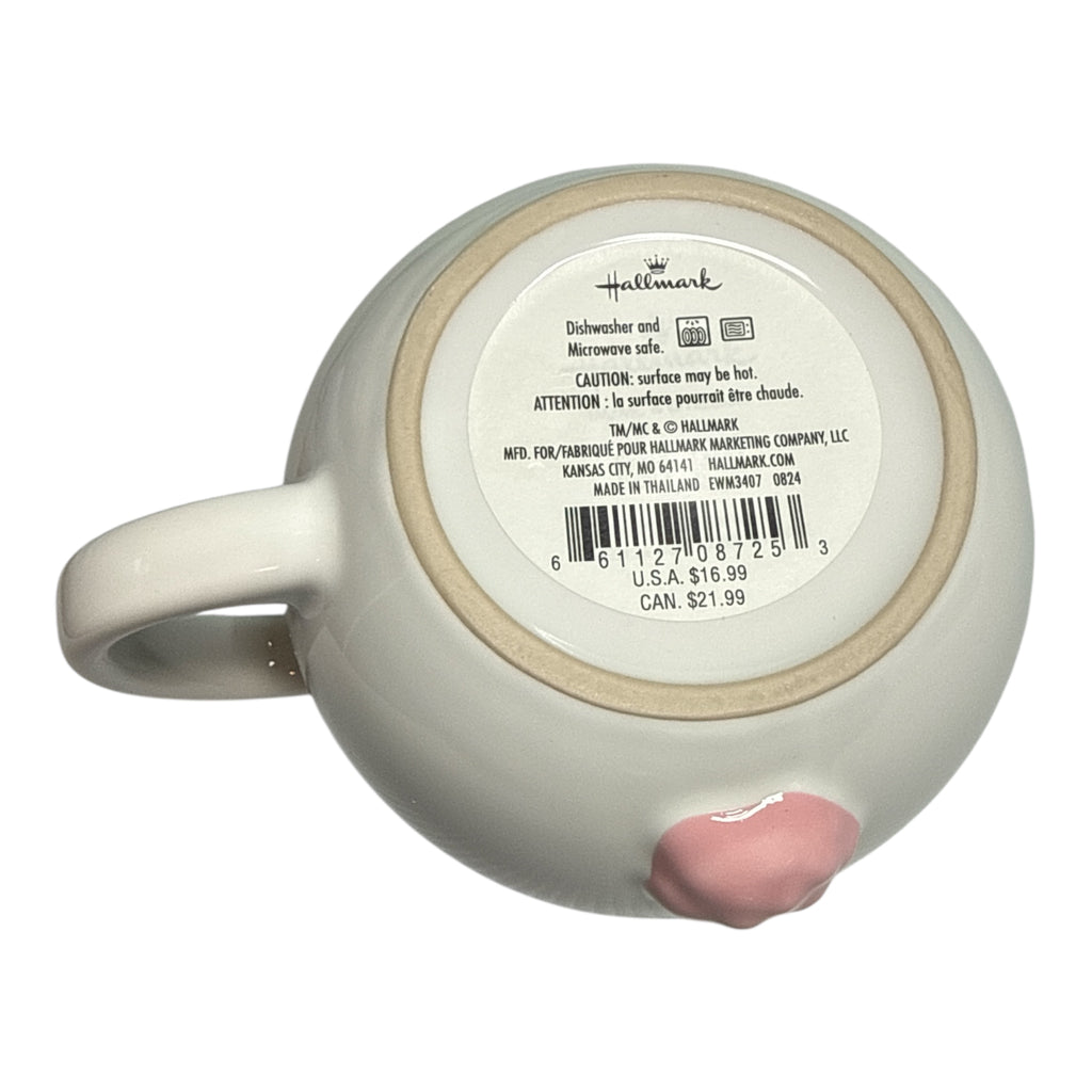 Hallmark Sculpted Bunny Mug - Easter Spring Ceramic Coffee Cup