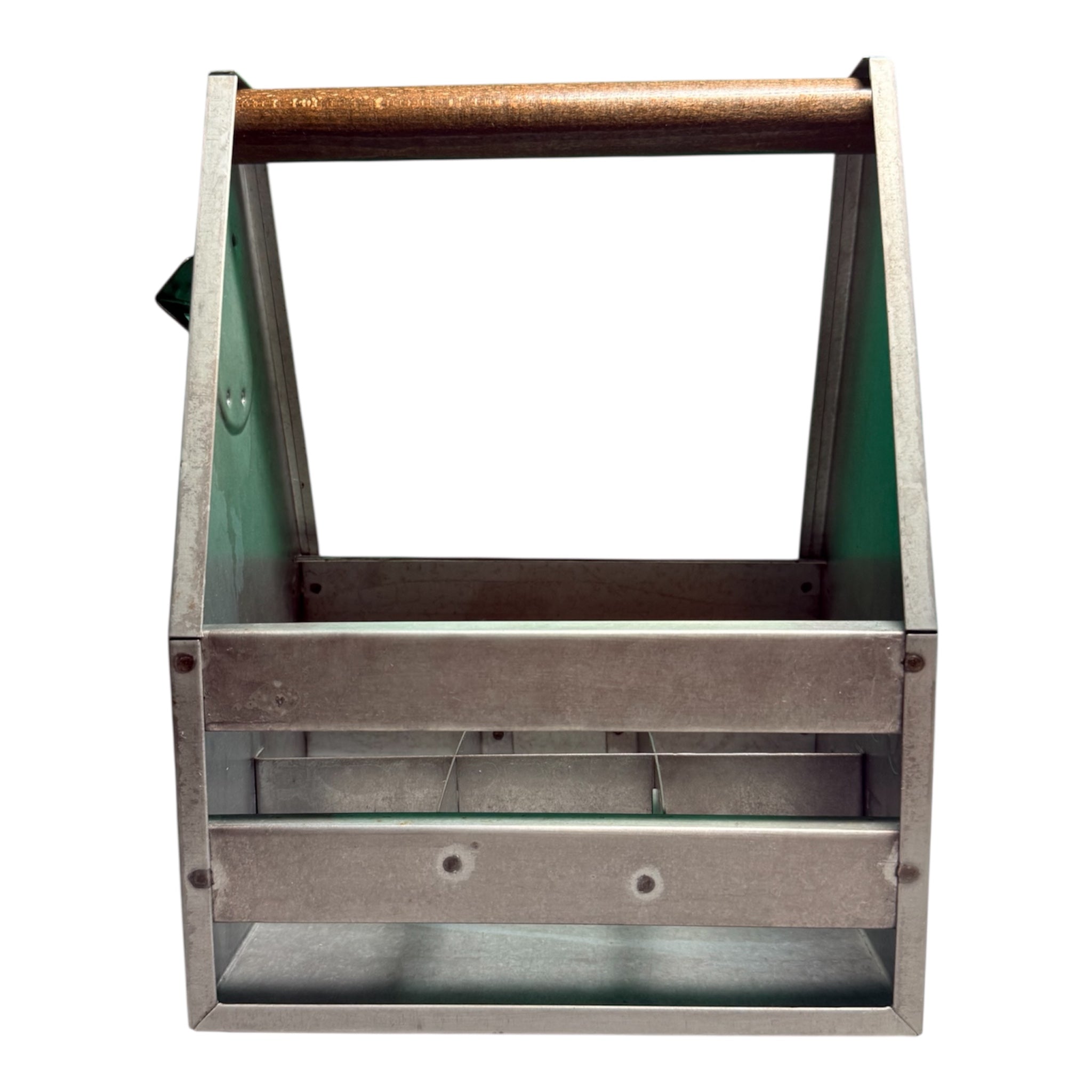 Vintage Metal Beer Bottle Carrier — Mid-Century Breweriana & Rustic Bar Decor