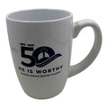 Church 50th Anniversary Ceramic Mug | "He Is Worthy" 1973–2023 Commemorative
