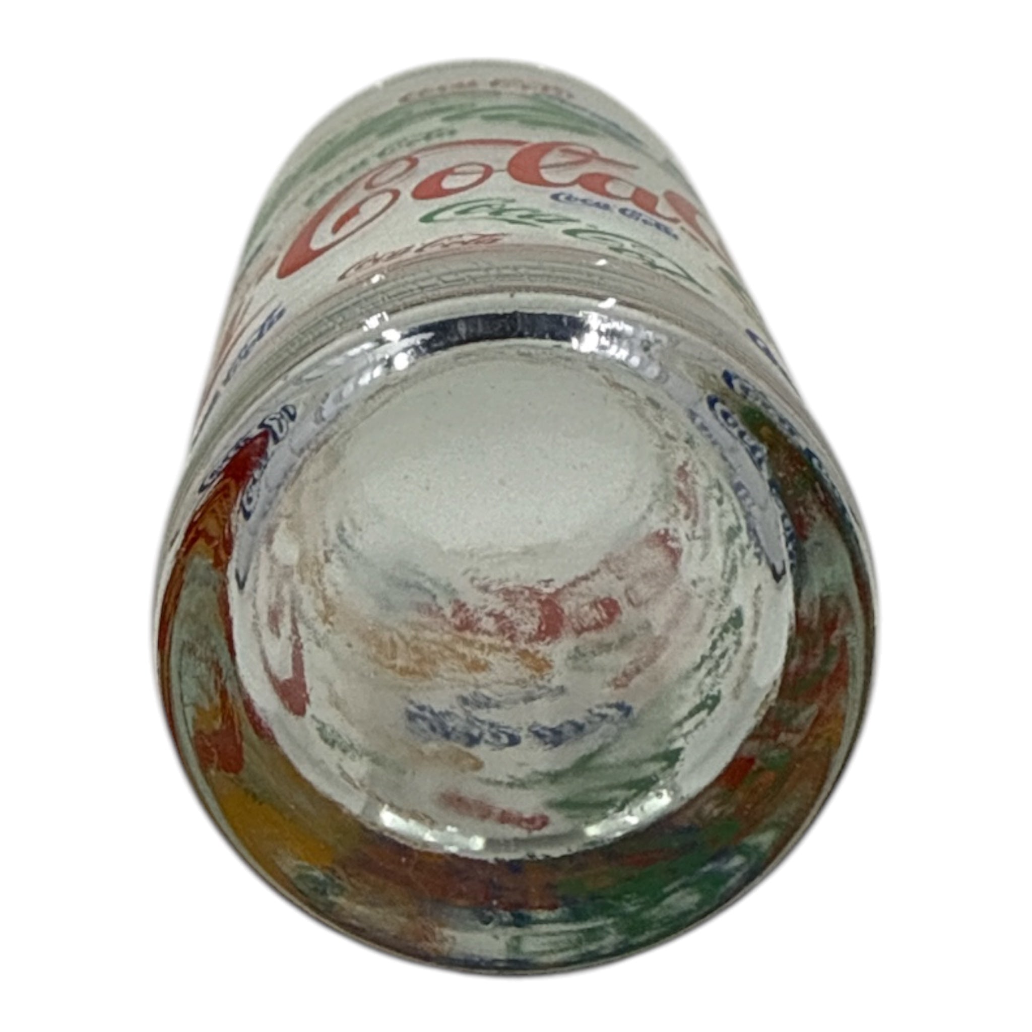 Coca-Cola Vintage Promotional Glass | Multi-Color Logo Design 1980s–1990s Collectible