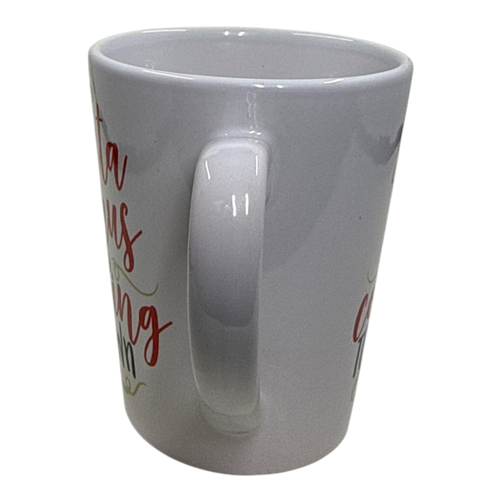 "All I Want for Christmas" Santa Hat Ceramic Mug | Festive Holiday Drinkware