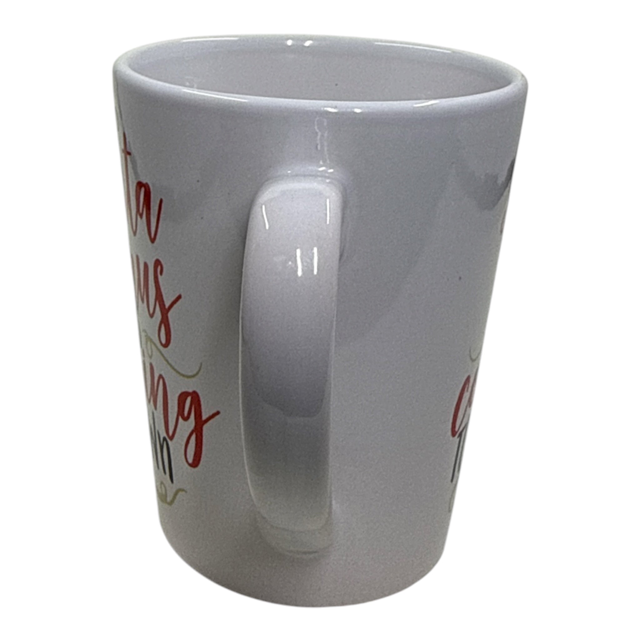 "All I Want for Christmas" Santa Hat Ceramic Mug | Festive Holiday Drinkware