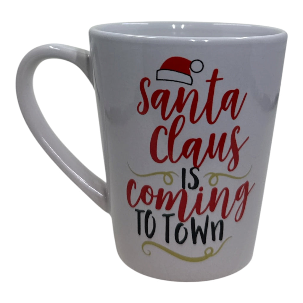 "All I Want for Christmas" Santa Hat Ceramic Mug | Festive Holiday Drinkware