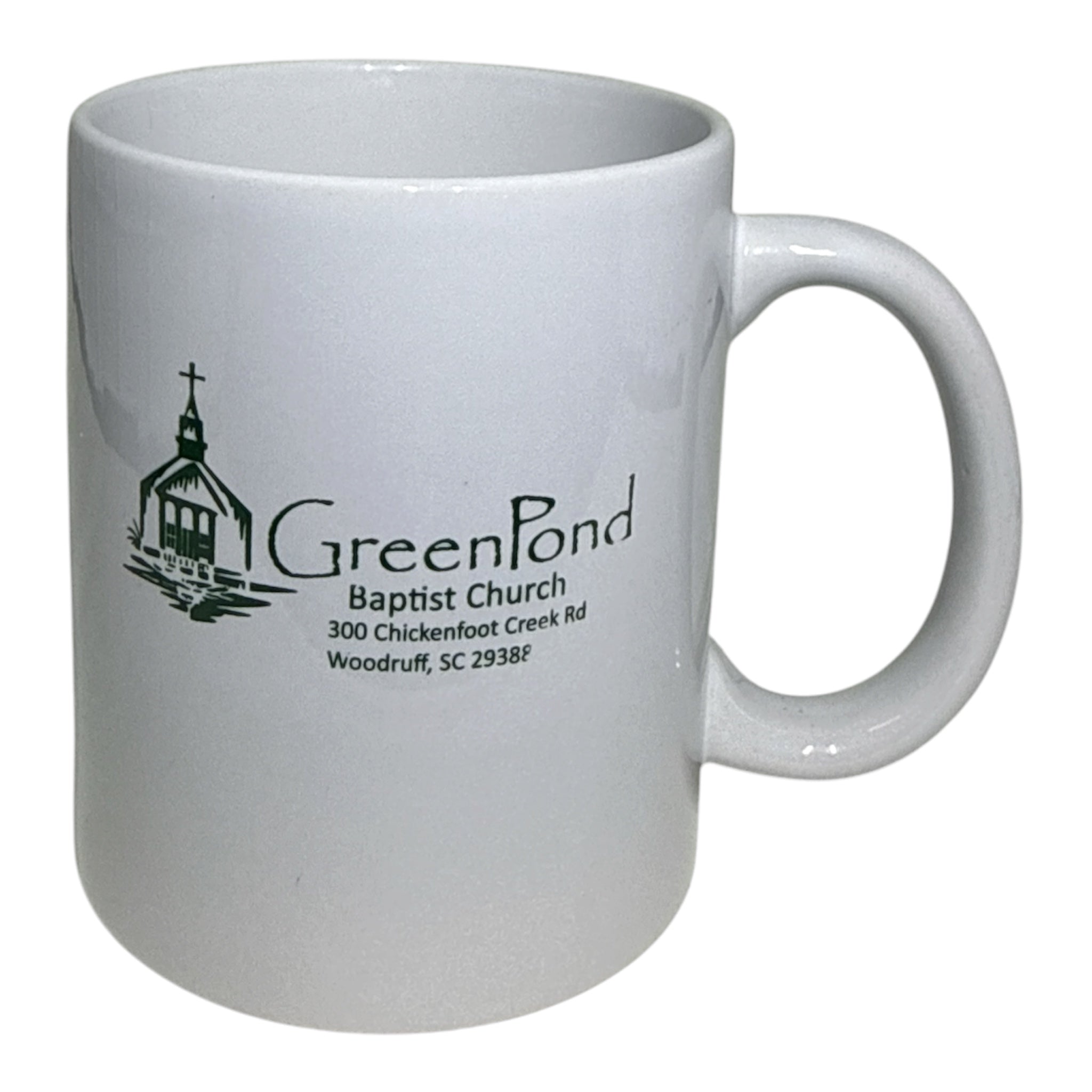 Vintage GreenPond Baptist Church Promotional Mug | Woodruff, SC | Religious Americana Collectible