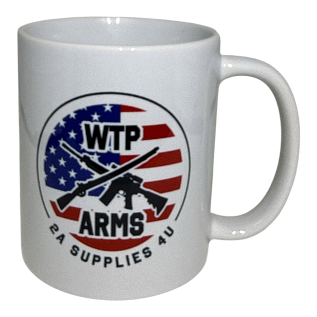WTP Arms Promotional Ceramic Mug | Firearms Retailer Branded Drinkware