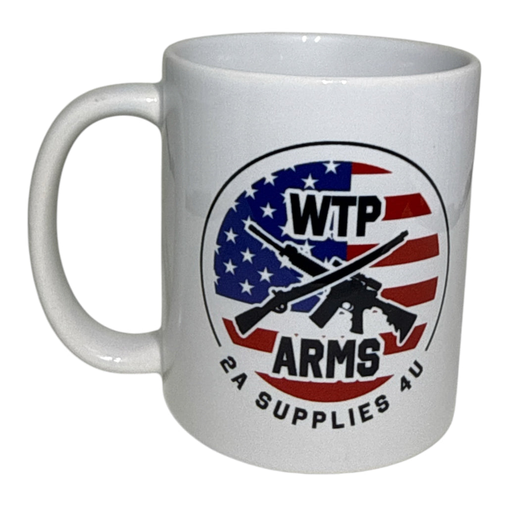 WTP Arms Promotional Ceramic Mug | Firearms Retailer Branded Drinkware