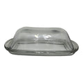 Clear Glass Butter Dish | Classic Vintage Kitchenware for Everyday Table Setting