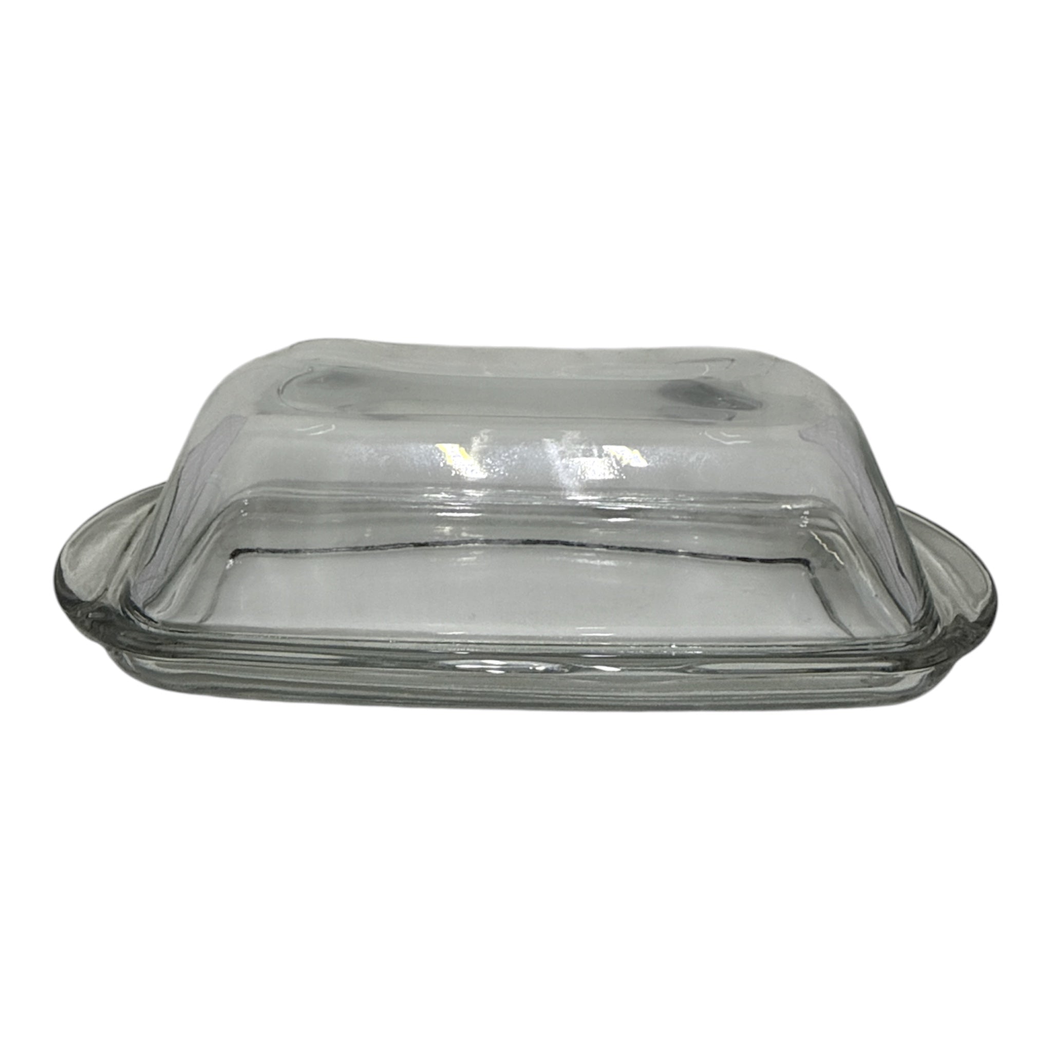 Clear Glass Butter Dish | Classic Vintage Kitchenware for Everyday Table Setting