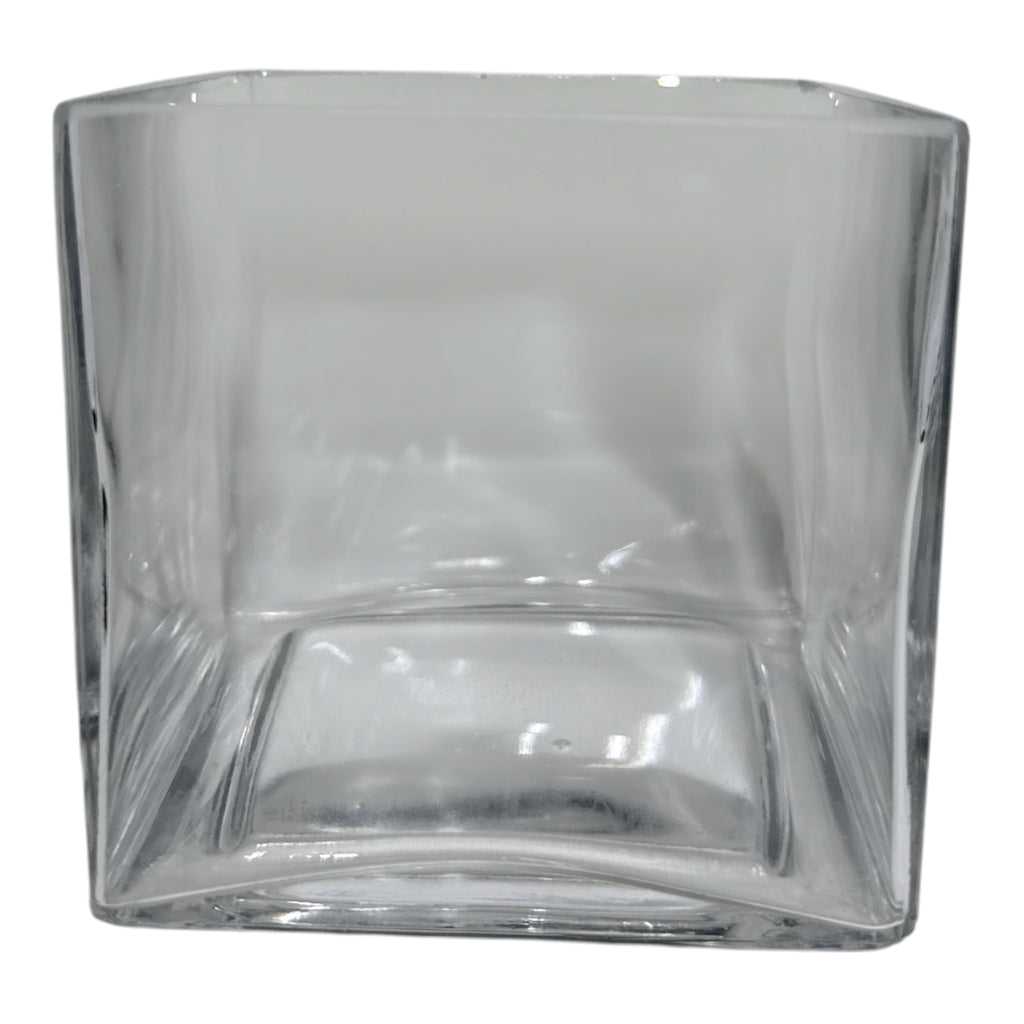Square Glass Vase | Minimalist Home Décor for Florals, Candles & Centerpieces