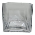 Square Glass Vase | Minimalist Home Décor for Florals, Candles & Centerpieces
