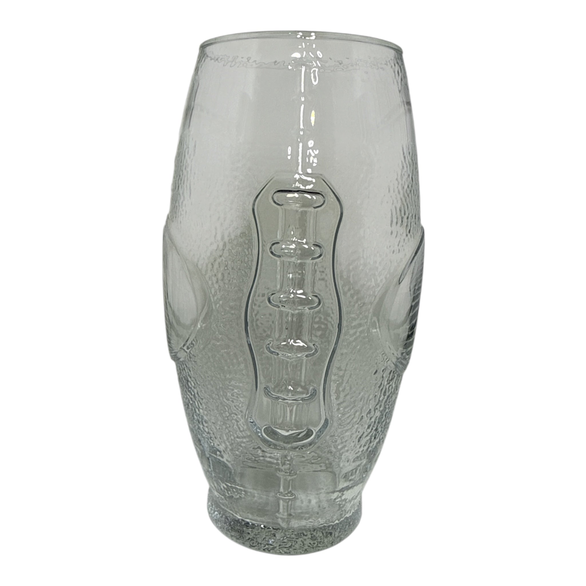 Football-Shaped Drinking Glass | Vintage Novelty Barware for Sports Fans