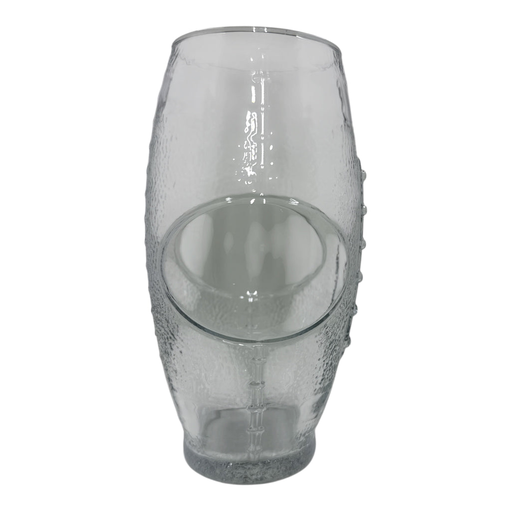 Football-Shaped Drinking Glass | Vintage Novelty Barware for Sports Fans