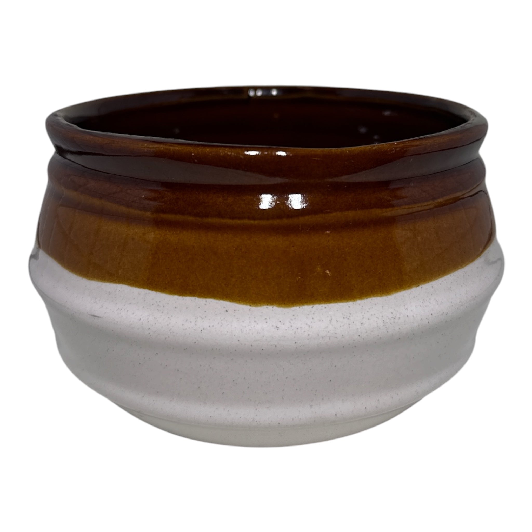 Vintage Stoneware Crocks with Multi-Tone Glaze | Farmhouse Kitchen Decor