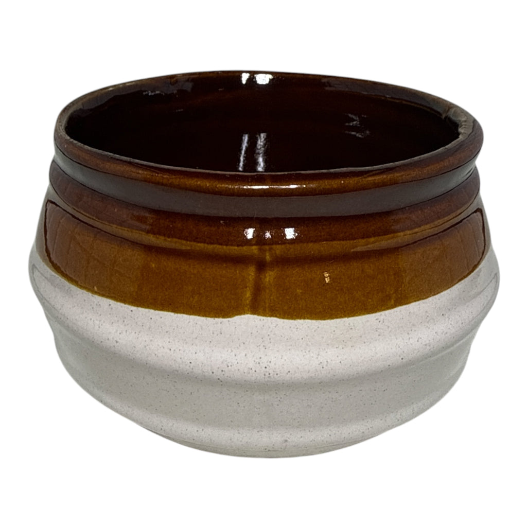 Vintage Stoneware Crocks with Multi-Tone Glaze | Farmhouse Kitchen Decor