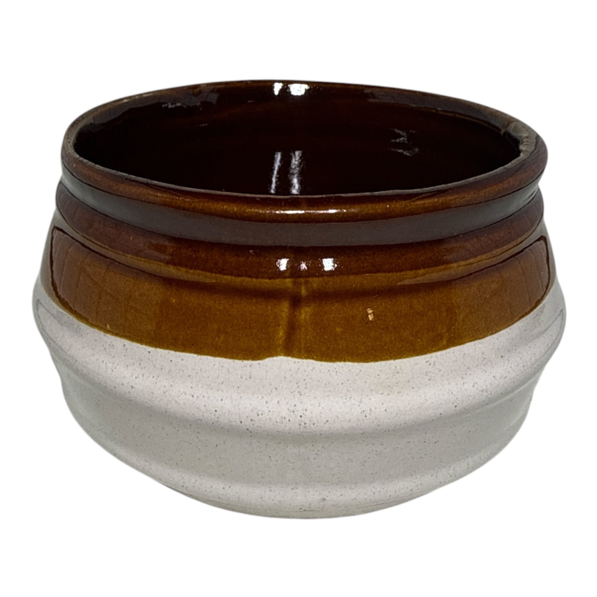 Vintage Stoneware Crocks with Multi-Tone Glaze | Farmhouse Kitchen Decor