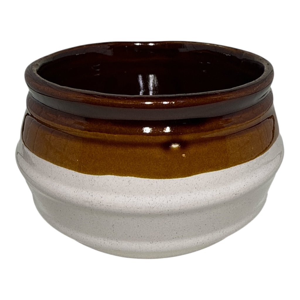Vintage Stoneware Crocks with Multi-Tone Glaze | Farmhouse Kitchen Decor