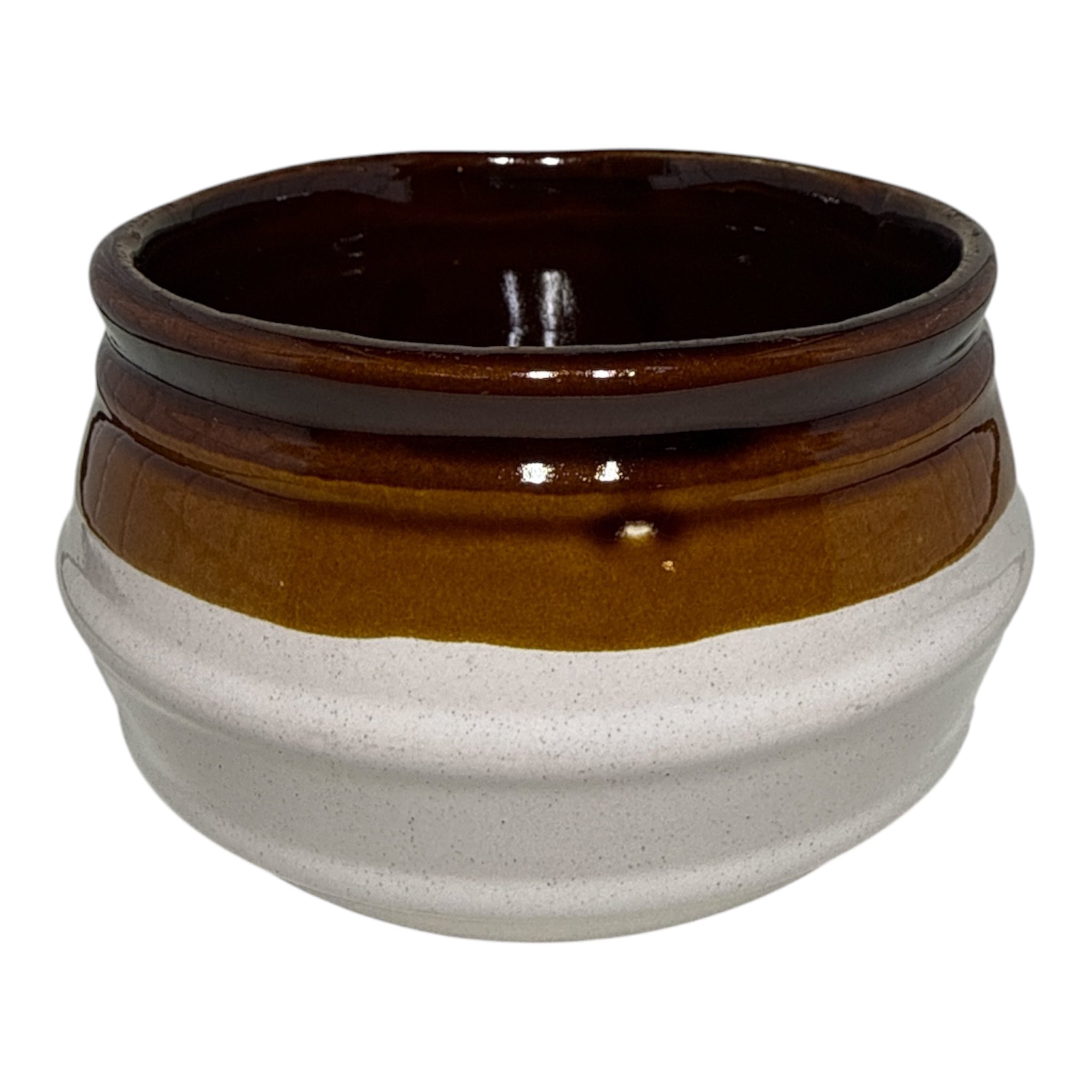 Vintage Stoneware Crocks with Multi-Tone Glaze | Farmhouse Kitchen Decor